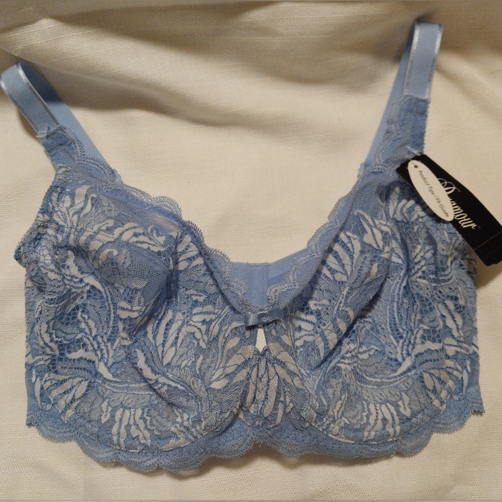 Paramour Periwinkle Blue Lace Bra NWT